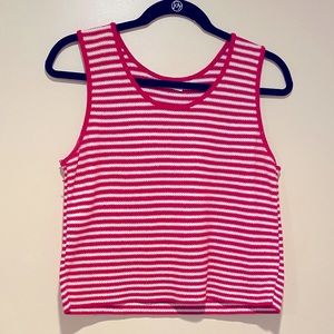 Red and White Striped Tank